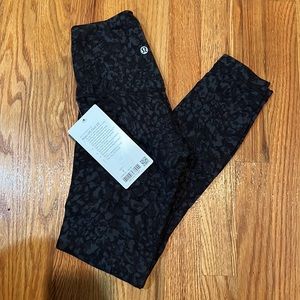 lululemon align 25” size 2 wild camo grey / black